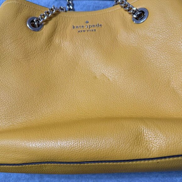 KATE SPADE YELLOW/GOLD Jordyn handbag, Pebbled leather - Picture 9 of 10